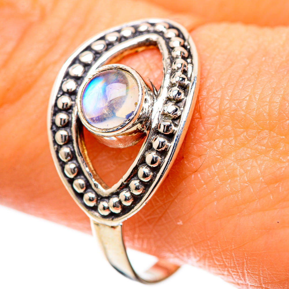 Rainbow Moonstone 925 Sterling Silver Ring Size 10 (925 Sterling Silver) RING139406