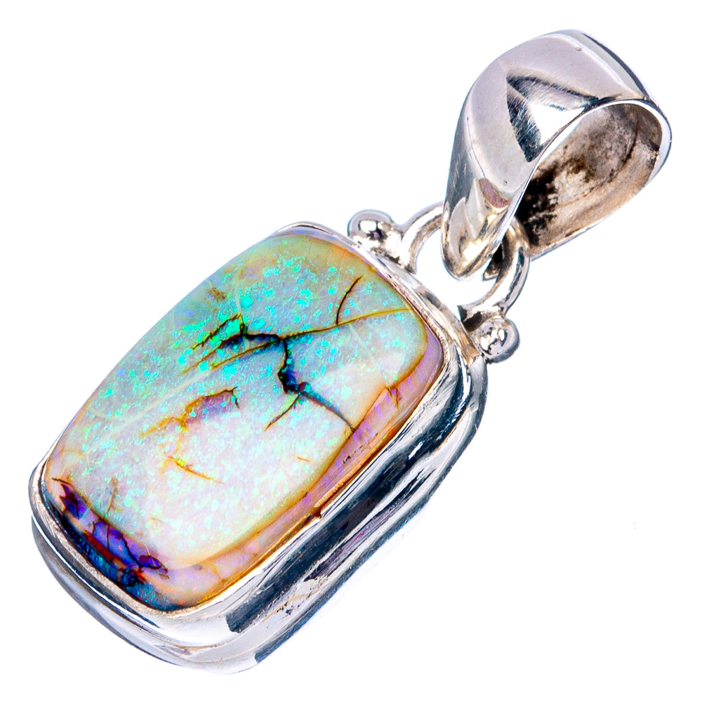 Rare Sterling Opal Pendant 1 1/8" (925 Sterling Silver) P42971