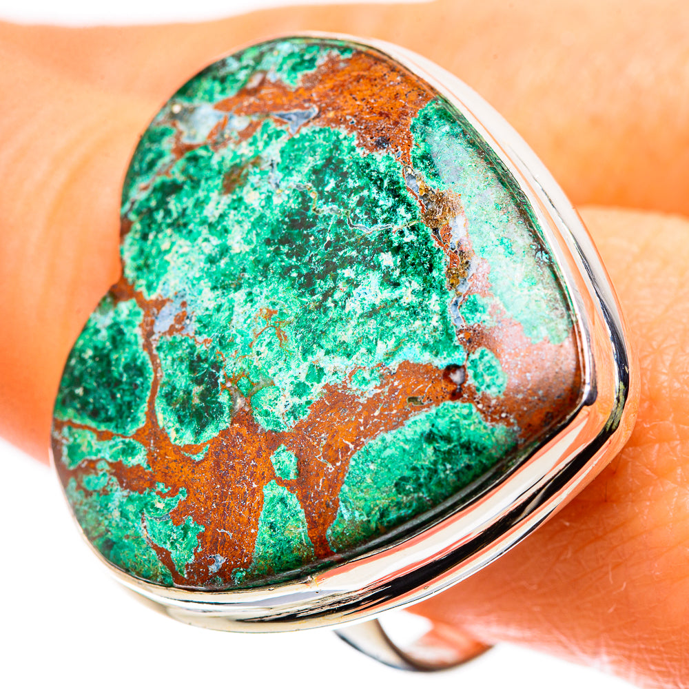 Large Chrysocolla Ring Size 10 (925 Sterling Silver) RING136080