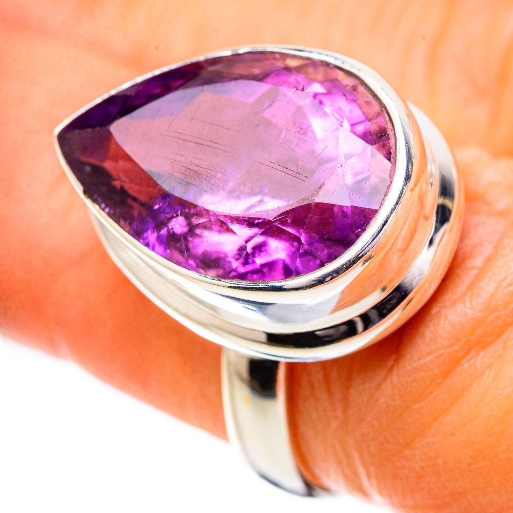 Faceted Amethyst Ring Size 6 (925 Sterling Silver) RING135312