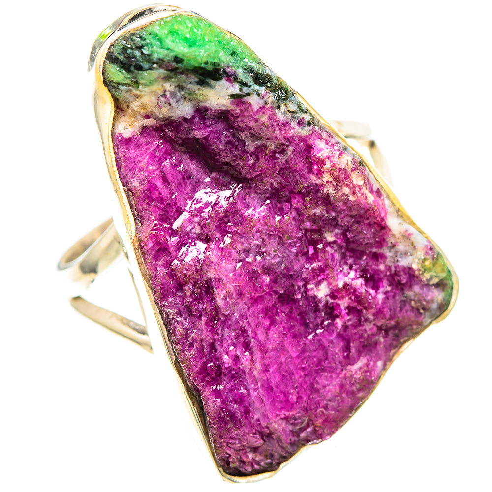 Large Rough Ruby Zoisite 925 Sterling Silver Ring Size 10 (925 Sterling Silver) RING137576