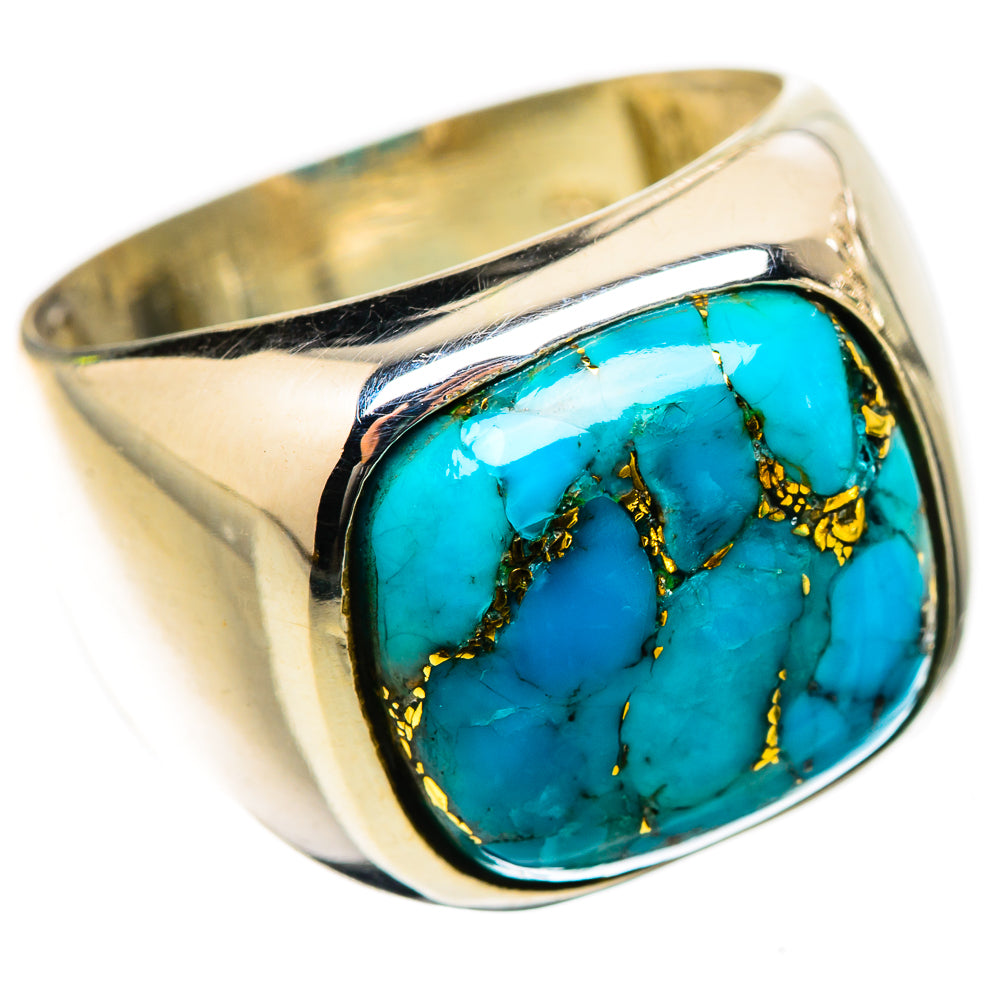 Blue Copper Composite Turquoise Ring Size 7 (925 Sterling Silver) RING135477