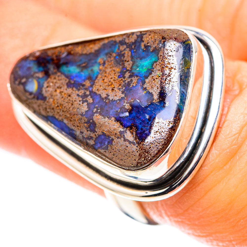 Australian Boulder Opal Ring Size 6.5 (925 Sterling Silver) RING136909