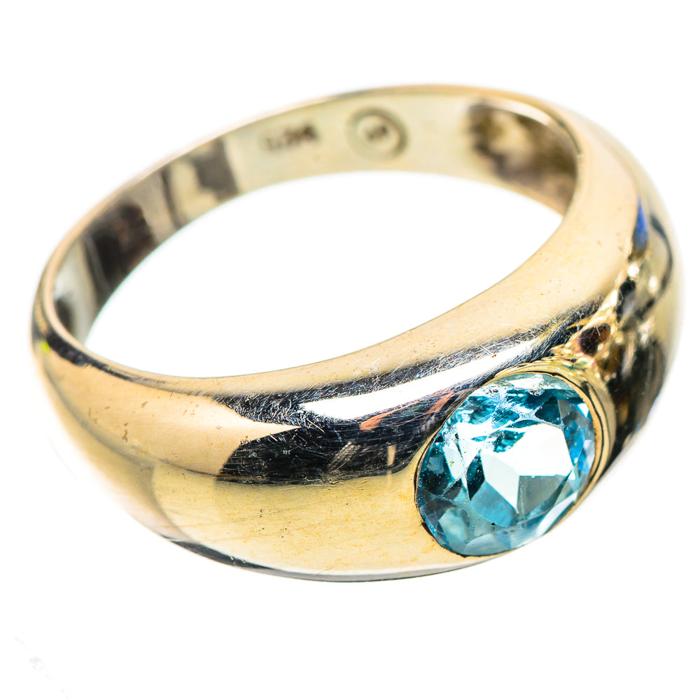 Anasilvercos Blue Topaz Ring Size 7.75 (925 Sterling Silver)