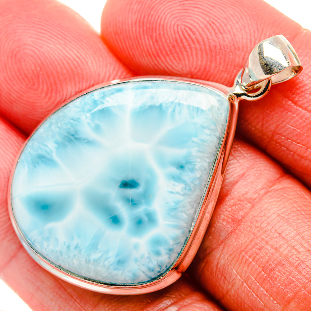 Larimar Pendant 1 3/4"  (925 Sterling Silver) PD37168