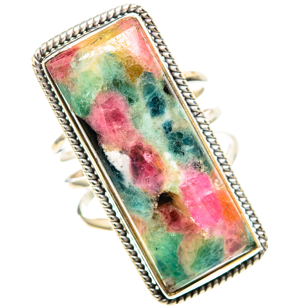 Huge Natural Tourmaline 925 Sterling Silver Ring Size 10.25 (925 Sterling Silver) RING137578