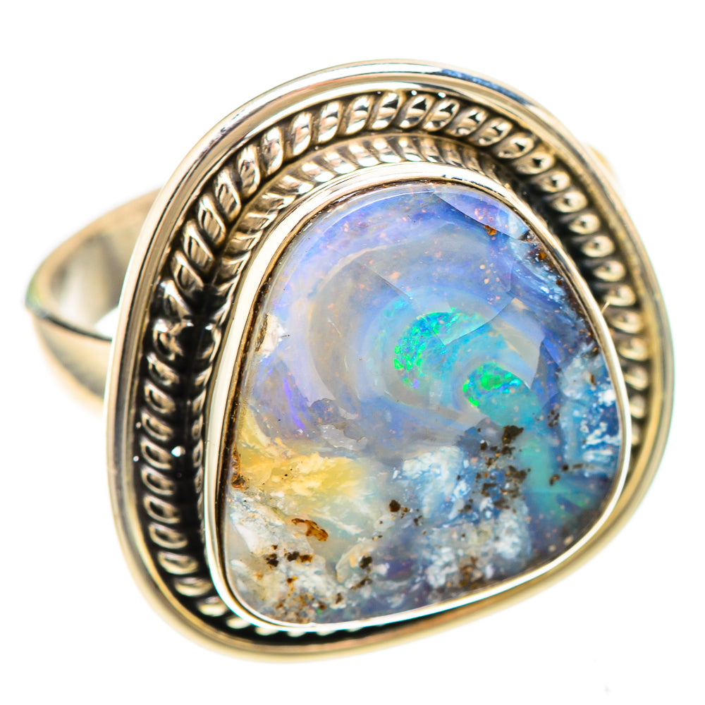 Boulder Opal 925 Sterling Silver Ring Size 7.5 (925 Sterling Silver) RING137269