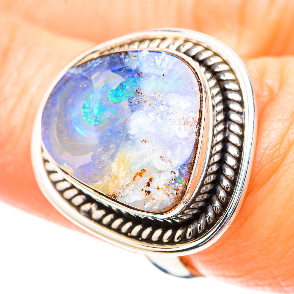 Boulder Opal 925 Sterling Silver Ring Size 7.5 (925 Sterling Silver) RING137269