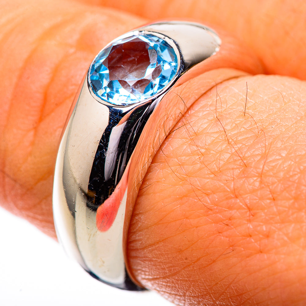 Blue Topaz Ring Size 7.75 (925 Sterling Silver) RING135845