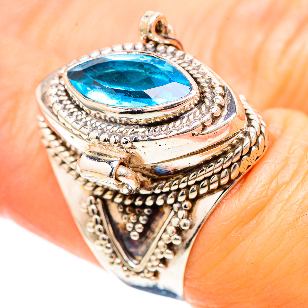 Poison Blue Topaz Ring Size 6.75 (925 Sterling Silver) RING137115