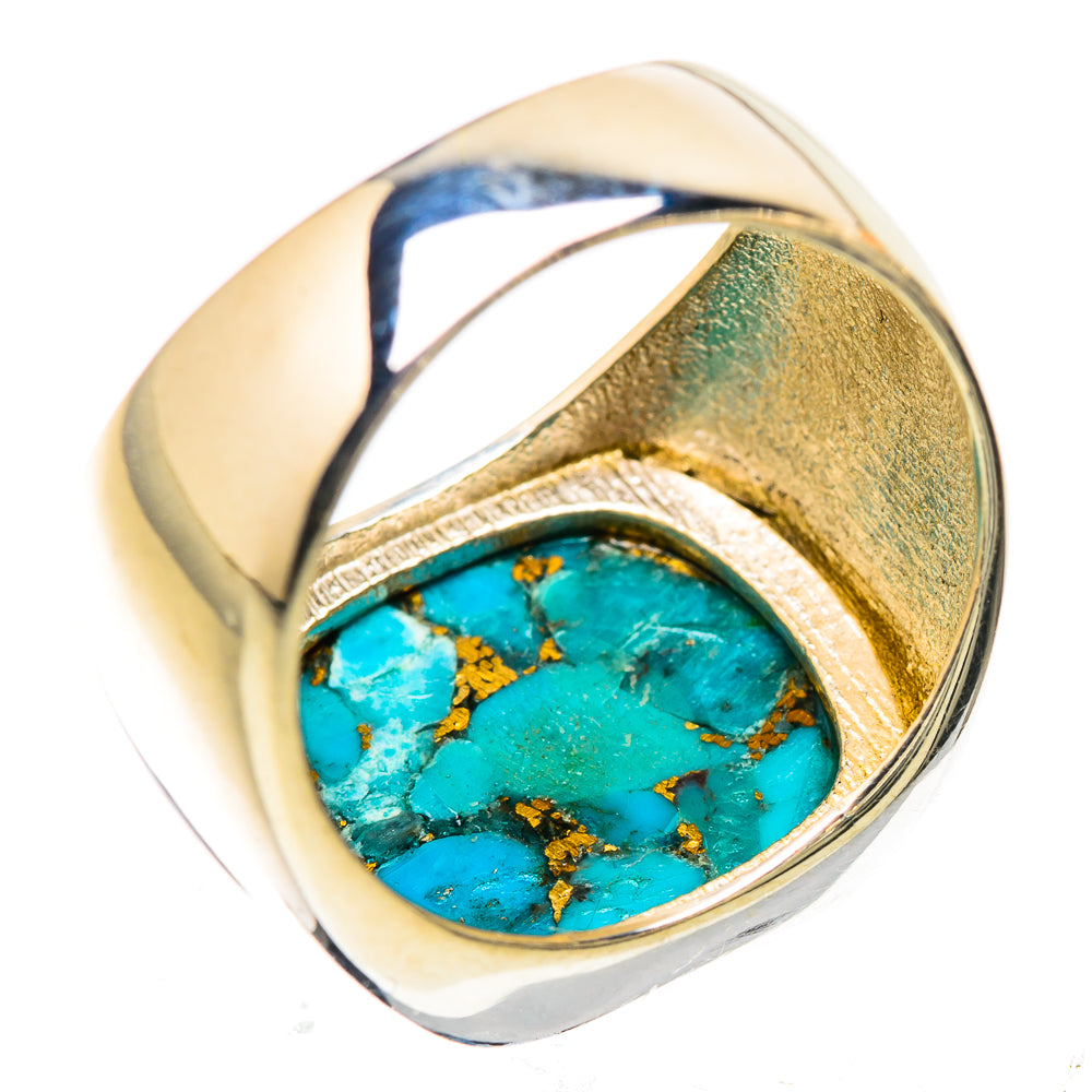Blue Copper Composite Turquoise Ring Size 7 (925 Sterling Silver) RING135477