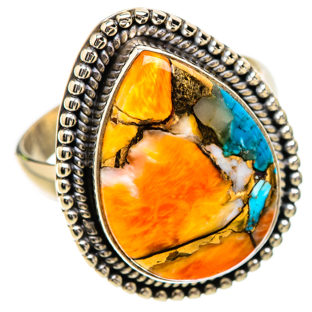 Spiny Oyster Turquoise Ring Size 8 (925 Sterling Silver) RING135255
