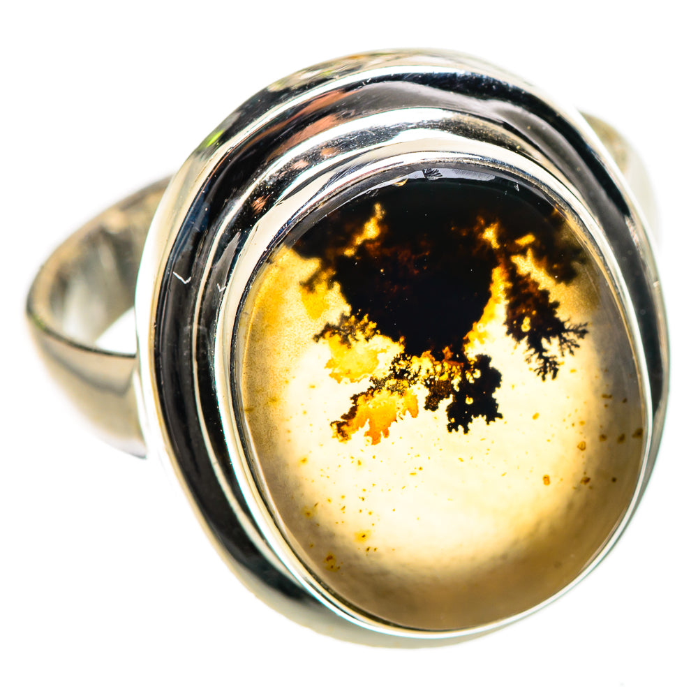 Scenic Dendritic Agate Ring Size 6.75 (925 Sterling Silver) RING135400