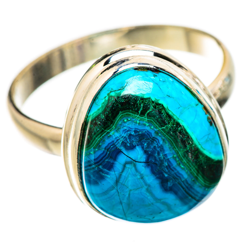 Malachite In Chrysocolla 925 Sterling Silver Ring Size 13.25 Ana Co R135316