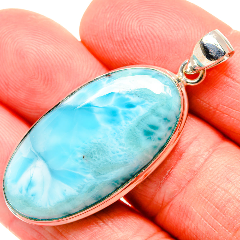 Larimar Pendant 1 7/8"  (925 Sterling Silver) PD36904