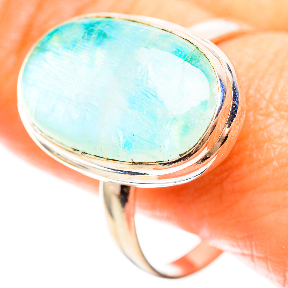Green Moonstone 925 Sterling Silver Ring Size 12.5 Ana Co R136302