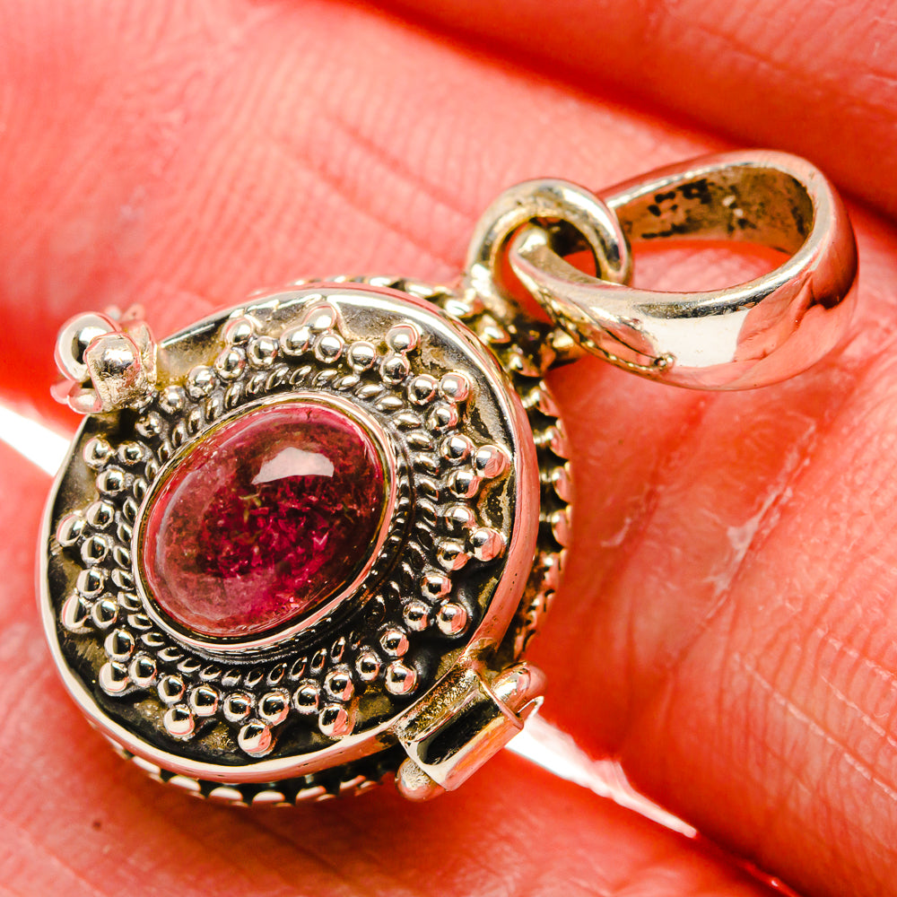 Poison Pink Tourmaline Pendant 1 1/8" (925 Sterling Silver) PD37494