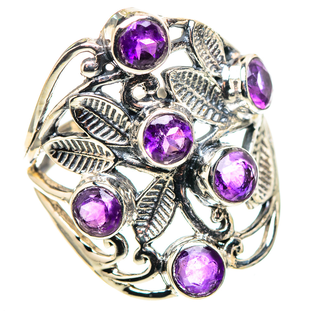Faceted Amethyst Ring Size 7.5 (925 Sterling Silver) RING136780