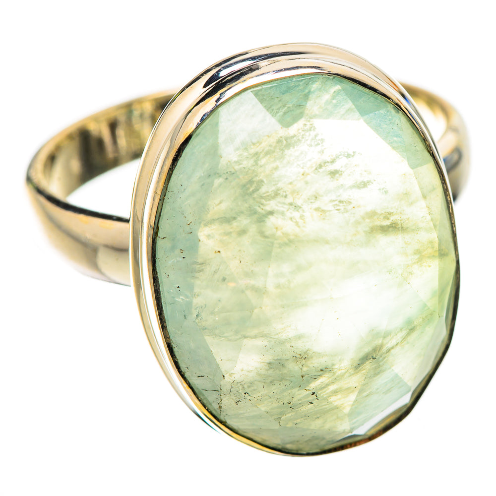 Anasilvercos Prehnite Ring Size 10.75 (925 Sterling Silver)