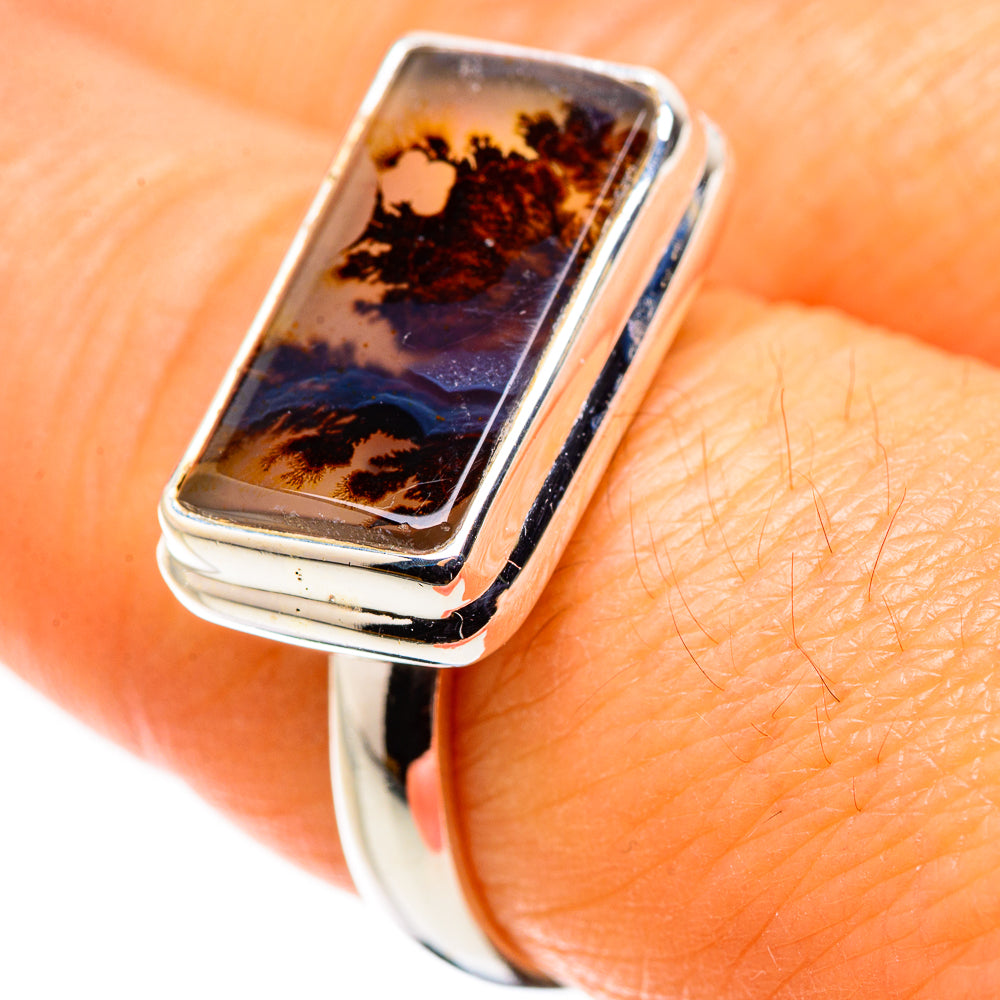 Scenic Dendritic Agate Ring Size 8 (925 Sterling Silver) RING134810