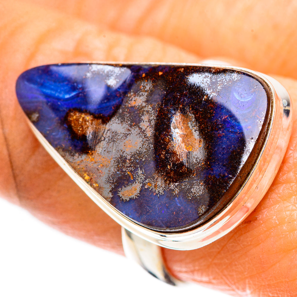 Boulder Opal 925 Sterling Silver Ring Size 8.25 (925 Sterling Silver) RING137713