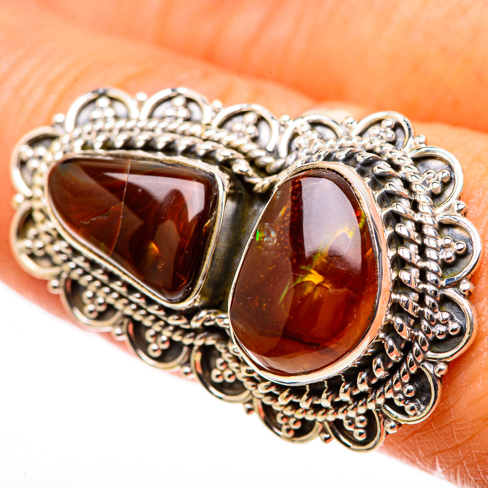 Large Mexican Fire Agate Ring Size 7.25 (925 Sterling Silver) RING134697