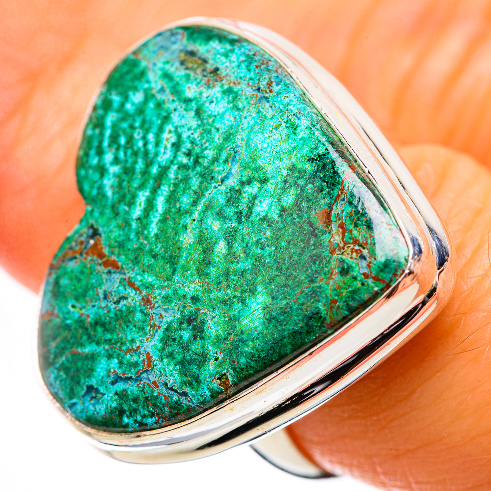 Large Chrysocolla Ring Size 8 (925 Sterling Silver) RING135904
