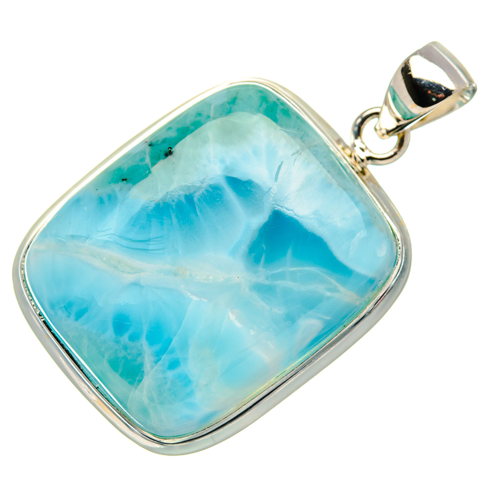 Larimar Pendant 1 1/2" (925 Sterling Silver) PD37095