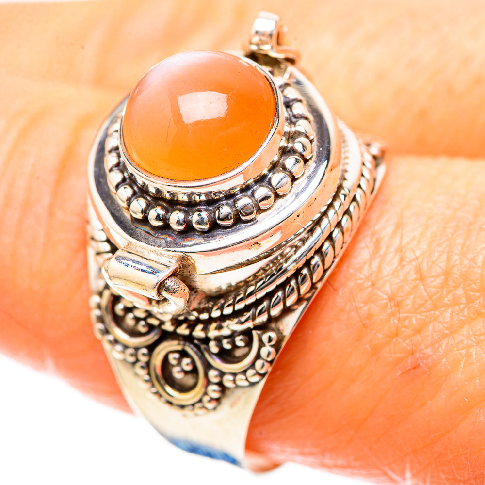 Poison Peach Moonstone 925 Sterling Silver Ring Size 9.75 (925 Sterling Silver) RING137247