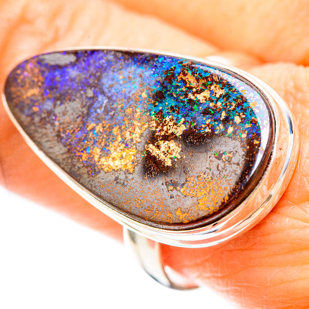 Large Australian Boulder Opal Ring Size 9.5 (925 Sterling Silver) RING137164