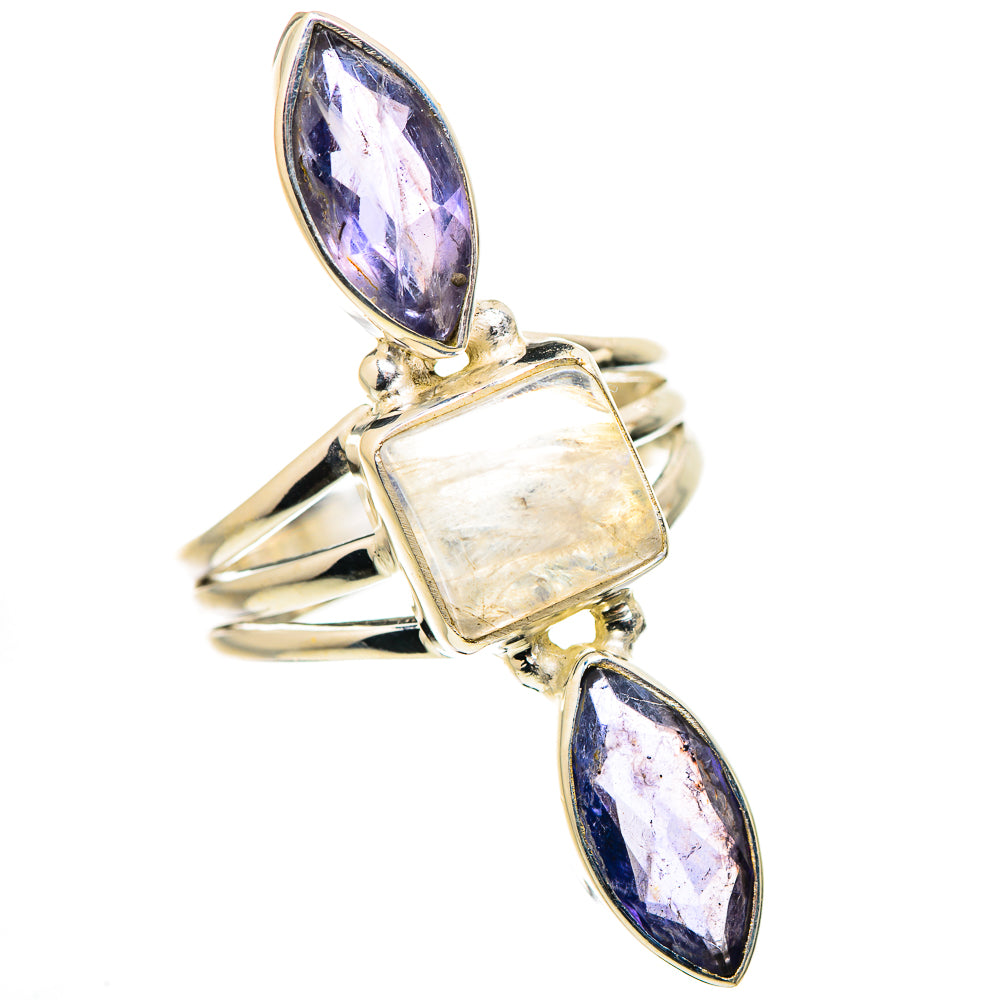 Rainbow Moonstone, Tanzanite Ring Size 7.25 (925 Sterling Silver) RING134665