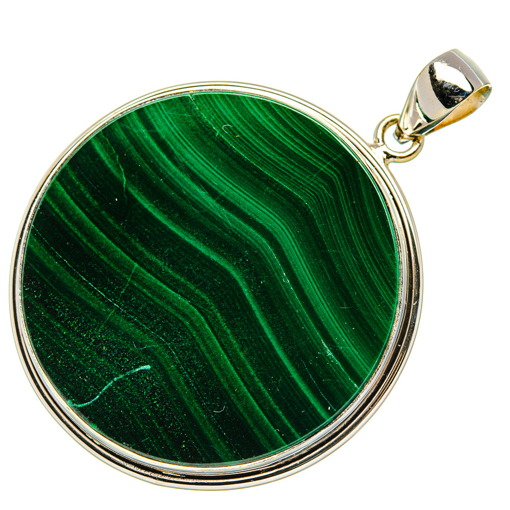 Malachite Pendant 2"  (925 Sterling Silver) PD37273