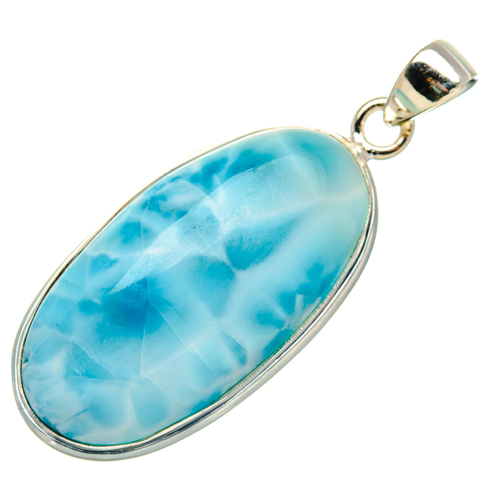 Larimar Pendant 1 5/8" (925 Sterling Silver) PD36983