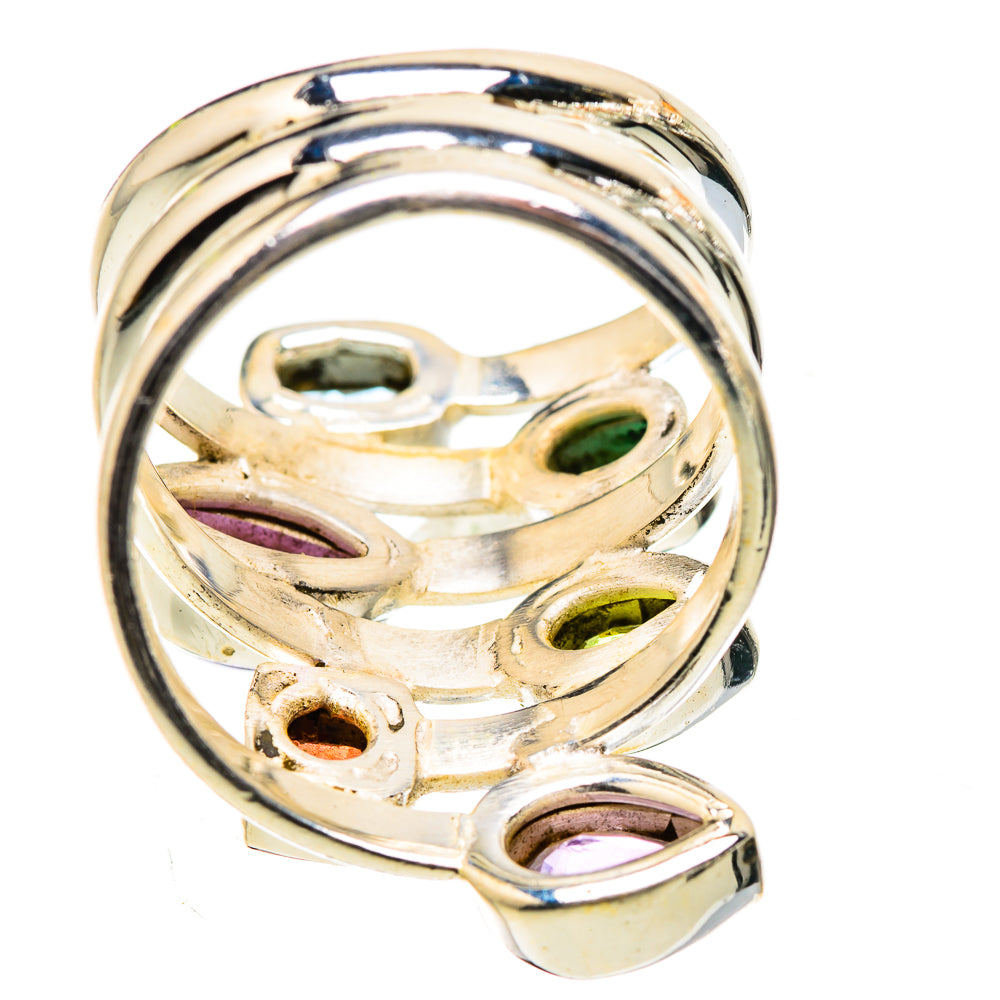 Amethyst, Blue Topaz, Green Aventurine, Peridot, Garnet Ring Size 6.25 (925 Sterling Silver) RING135467