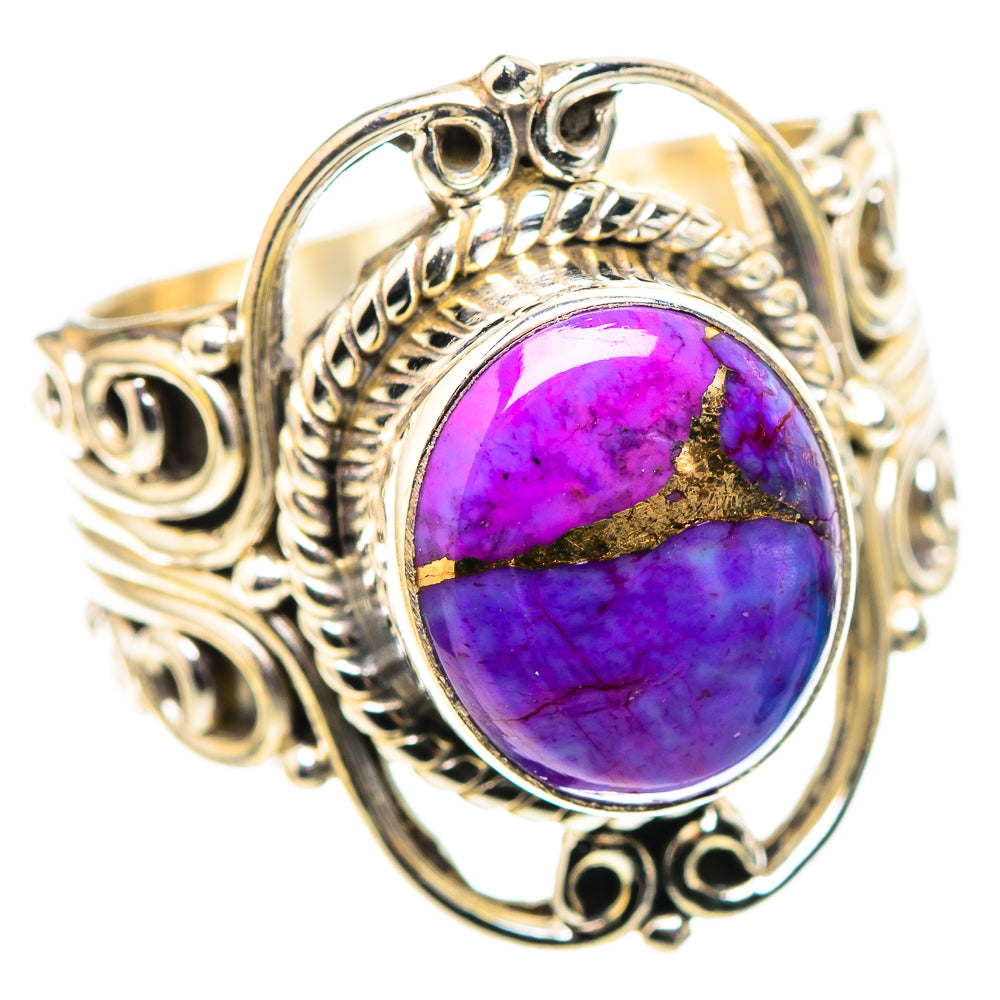 Purple Copper Composite Turquoise Ring Size 7.75 (925 Sterling Silver) RING136813