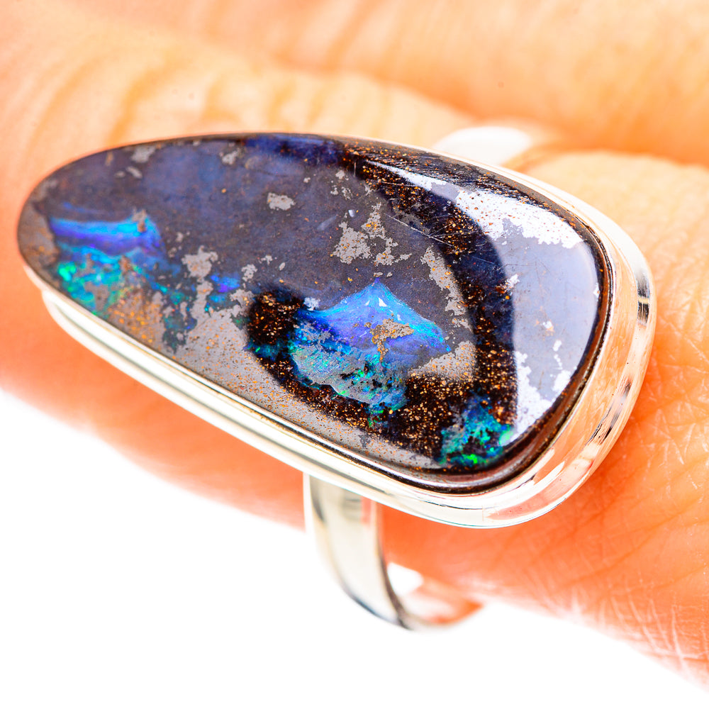 Large Boulder Opal 925 Sterling Silver Ring Size 10 (925 Sterling Silver) RING137332