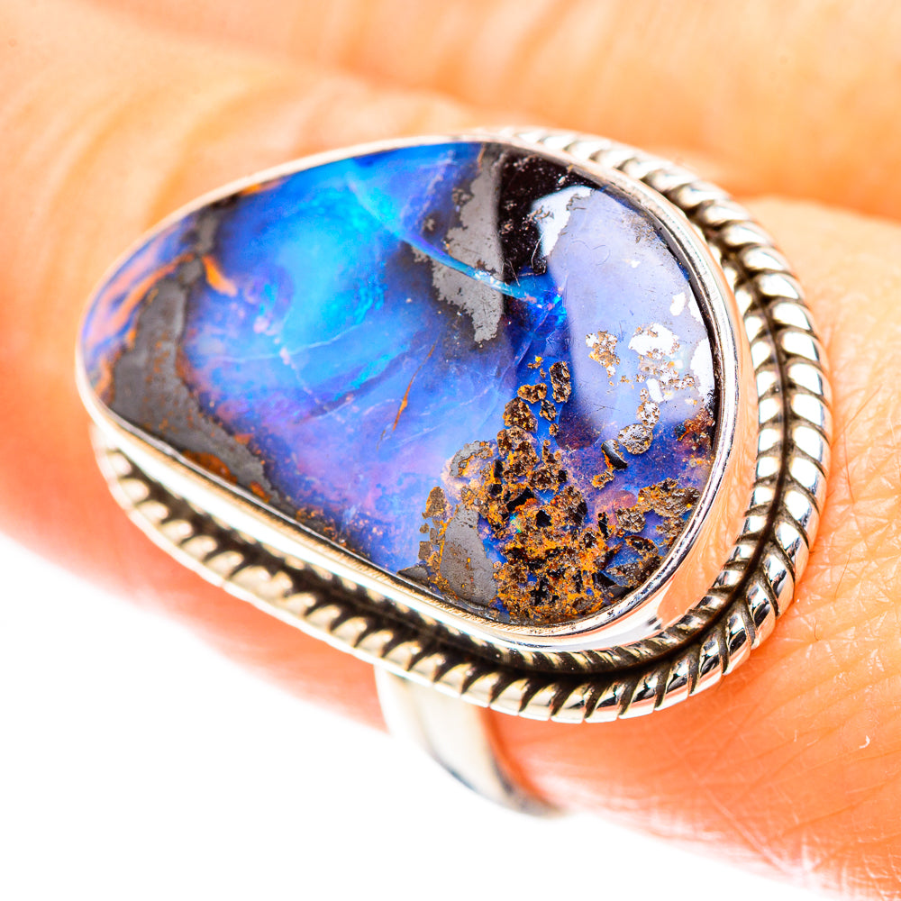 Boulder Opal Ring Size 8 (925 Sterling Silver) RING136703