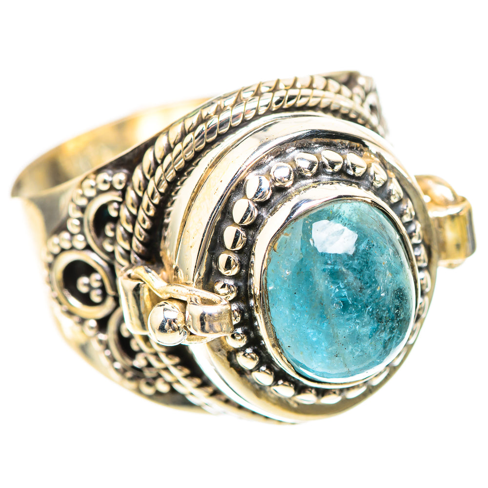 Poison Natural Aquamarine Ring Size 8 (925 Sterling Silver) RING136489