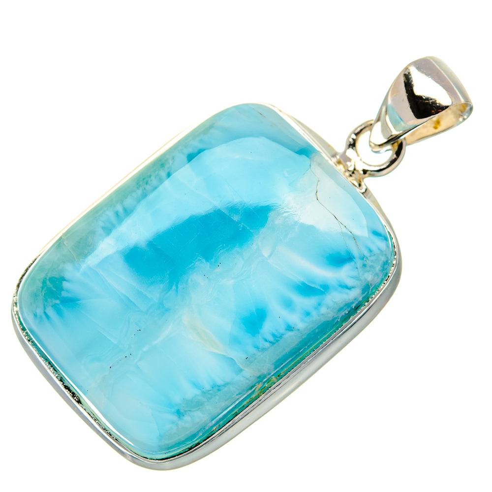 Larimar Pendant 1 1/2"  (925 Sterling Silver) PD37160