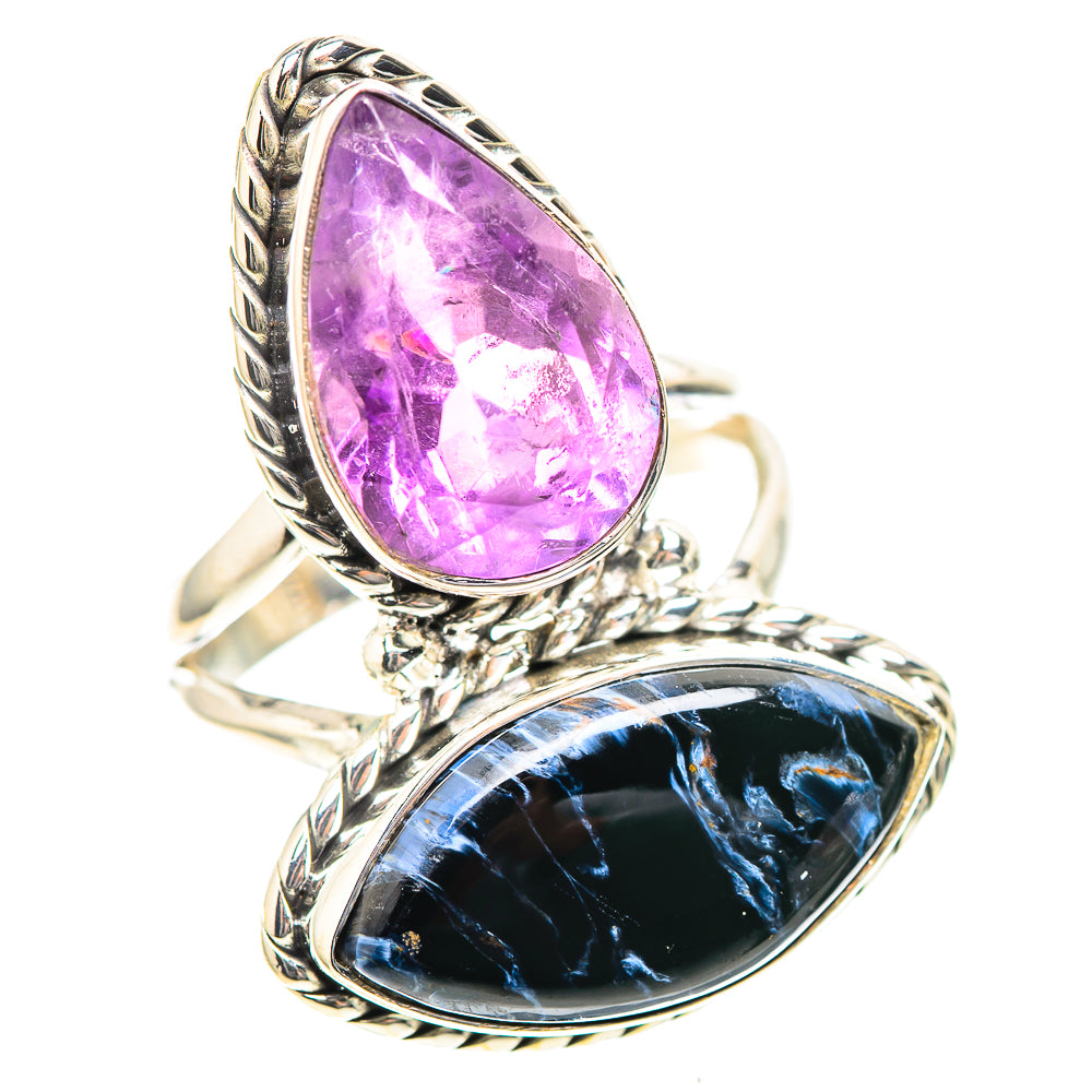 Large Pietersite, Amethyst 925 Sterling Silver Ring Size 7.25 (925 Sterling Silver) RING137579