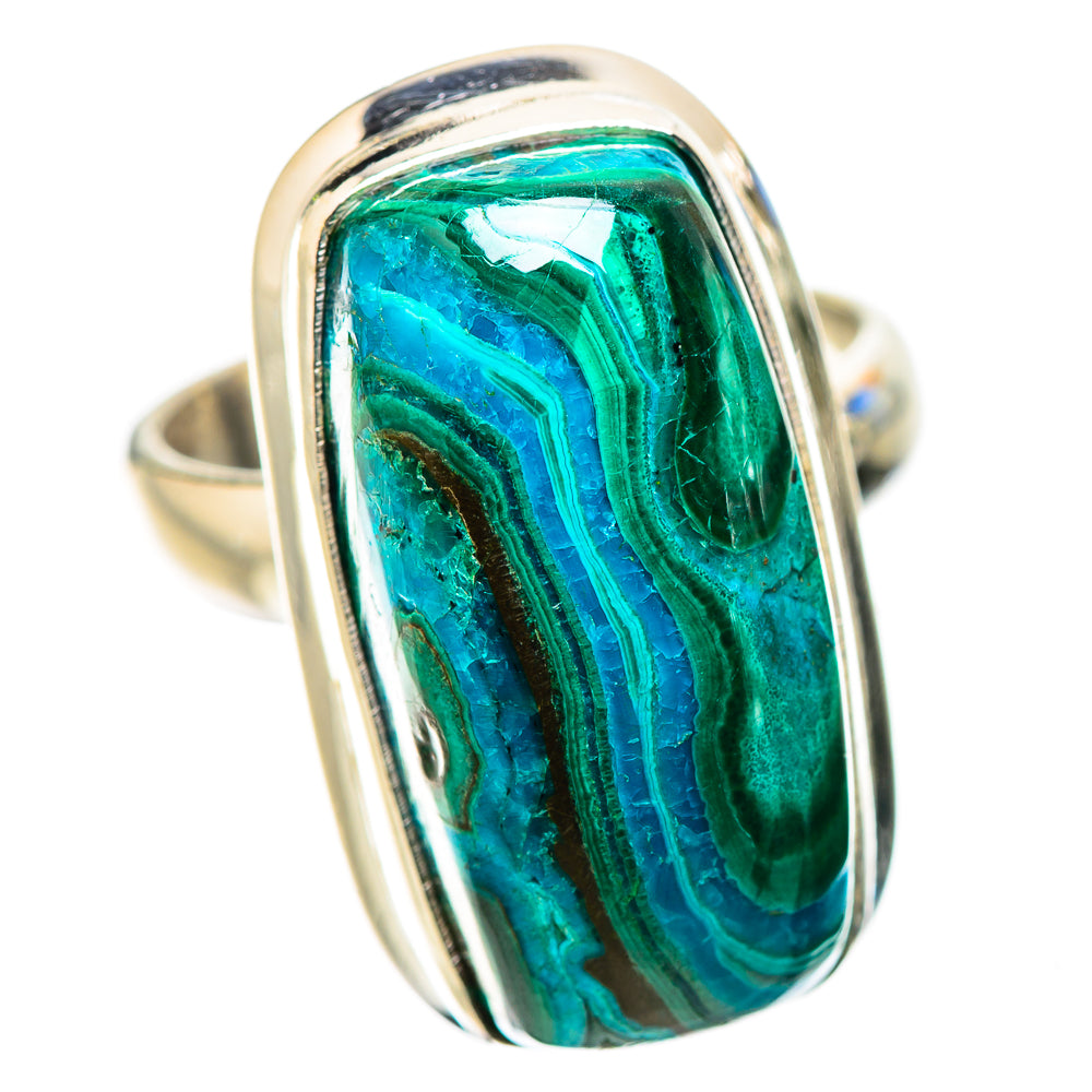 Anasilvercos Malachite In Chrysocolla Ring Size 6.5 (925 Sterling Silver)