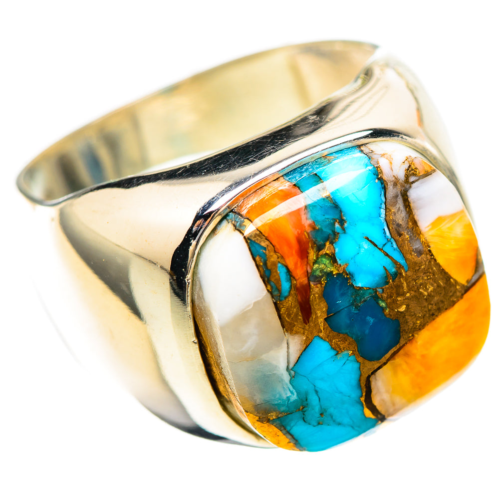 Spiny Oyster Turquoise Ring Size 7.25 (925 Sterling Silver) RING136402