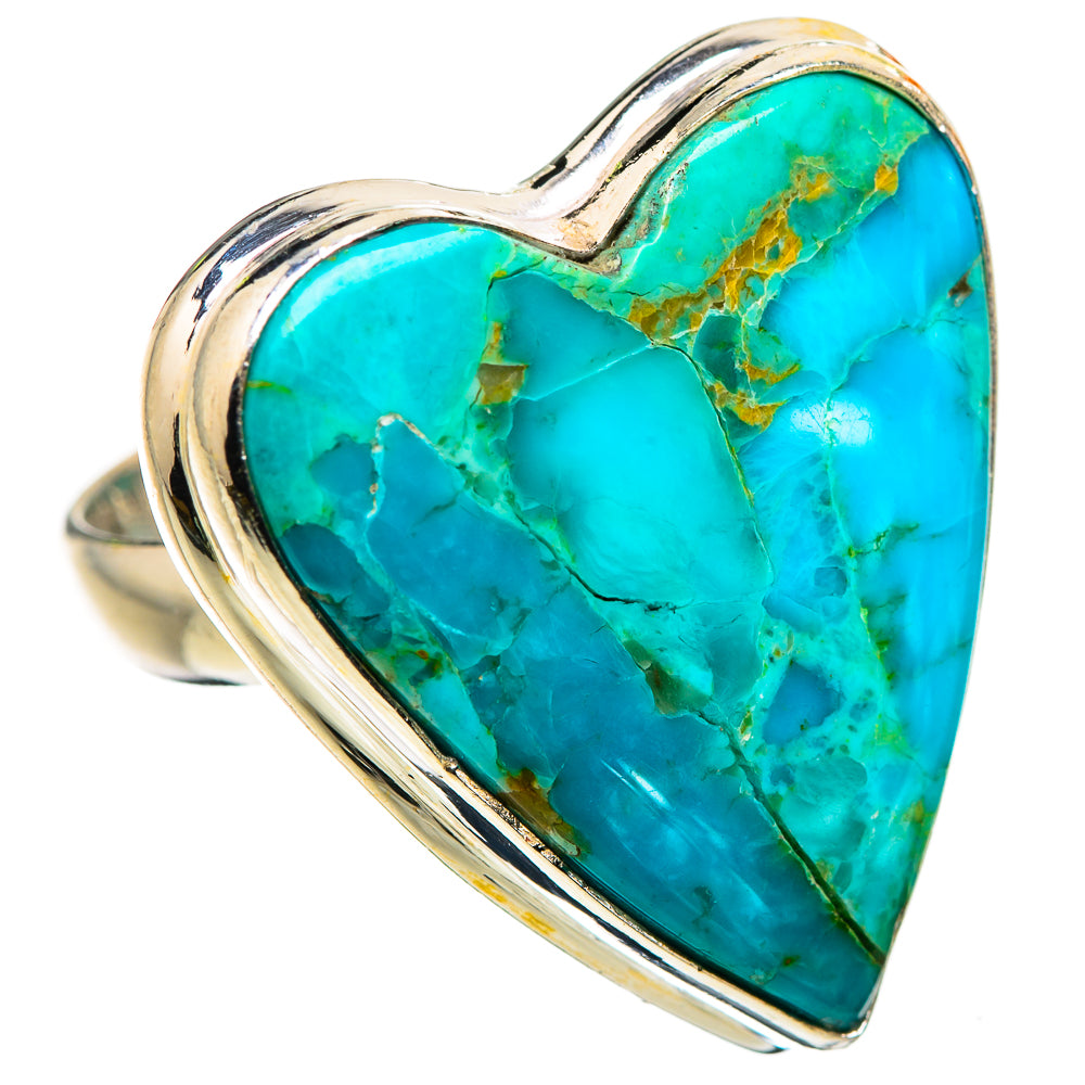 Large Chrysocolla Ring Size 7.25 (925 Sterling Silver) RING135723
