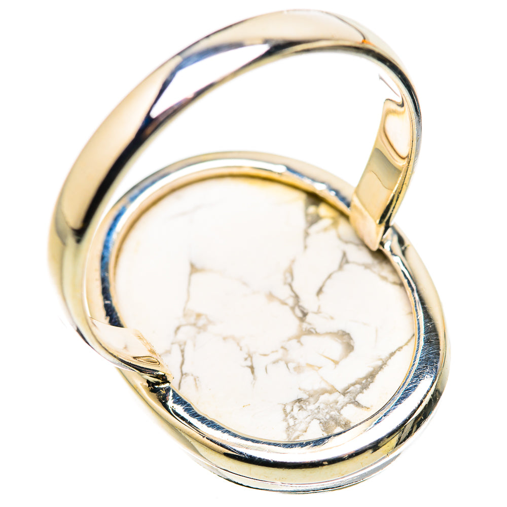 Large Howlite Ring Size 13.5 (925 Sterling Silver) RING134706