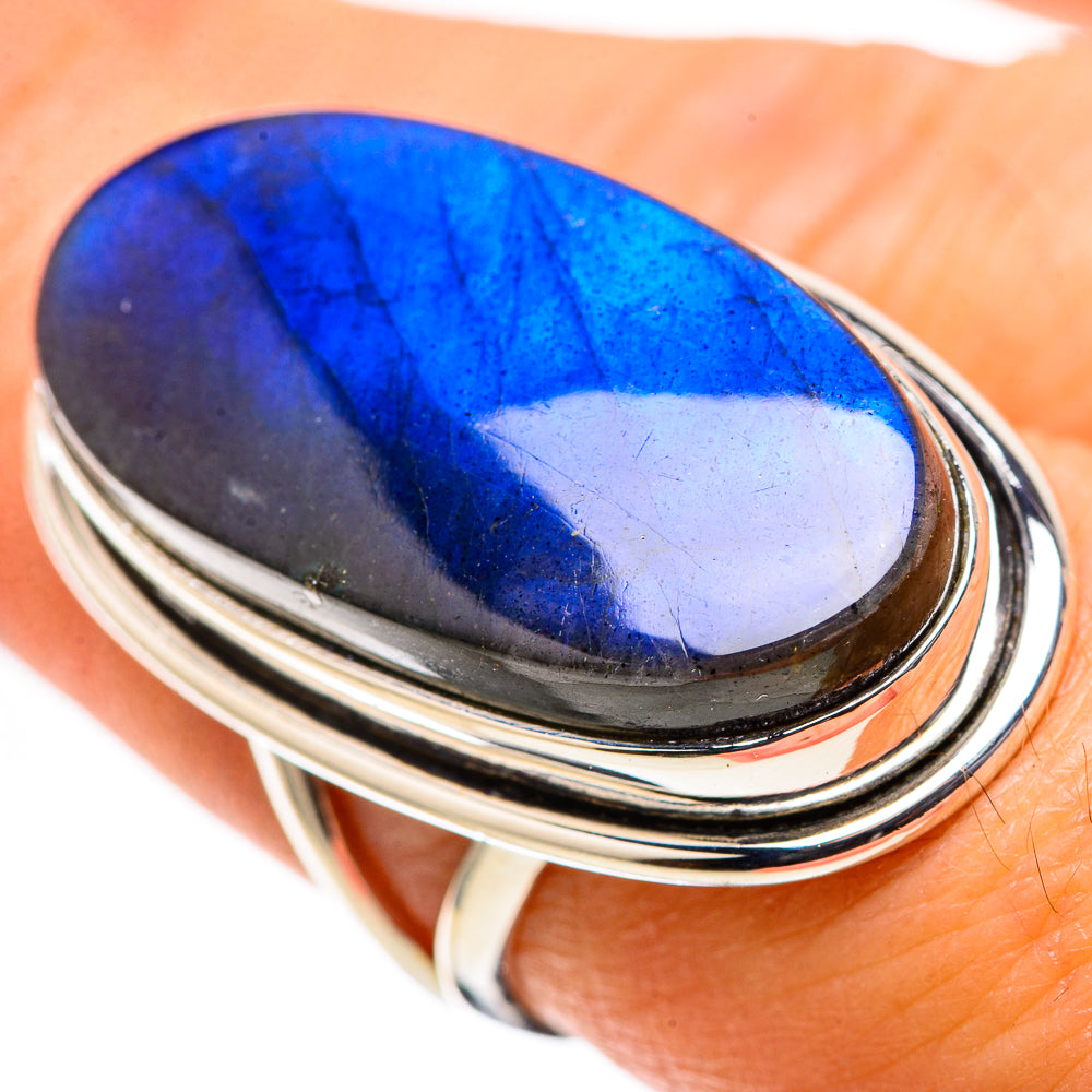 Large Labradorite 925 Sterling Silver Ring Size 6.75 (925 Sterling Silver) RING137774