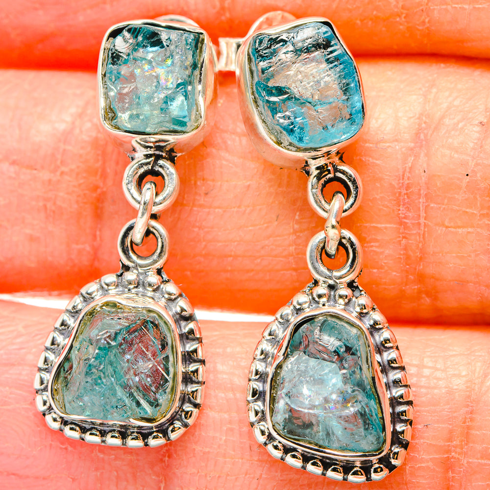 Aquamarine Earrings 1 1/8" (925 Sterling Silver) EARR431470