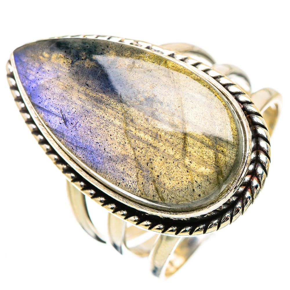 Large Labradorite Ring Size 8 (925 Sterling Silver) RING135552