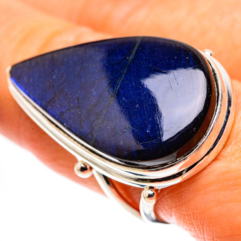 Large Labradorite Ring Size 8.5 (925 Sterling Silver) RING136199