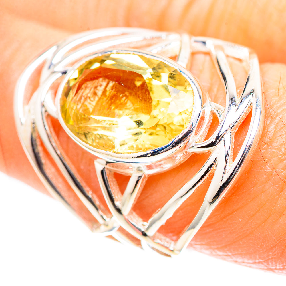 Faceted Citrine 925 Sterling Silver Ring Size 7 (925 Sterling Silver) RING137202