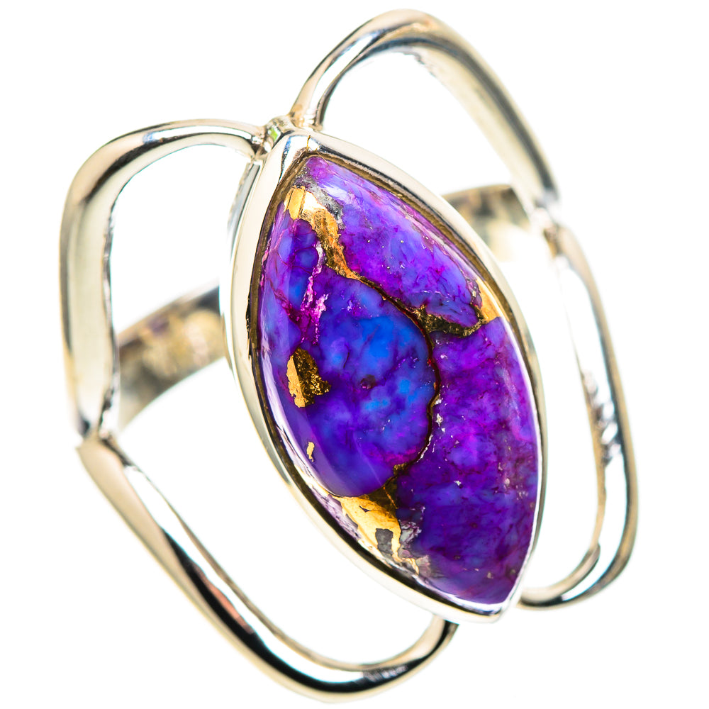 Purple Copper Composite Turquoise 925 Sterling Silver Ring Size 7.25 (925 Sterling Silver) RING137389